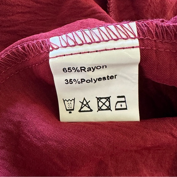 Aoulaydo Women’s V-Neck Swimsuit Coverups Burgundy Size L NWT. - Picture 7 of 8